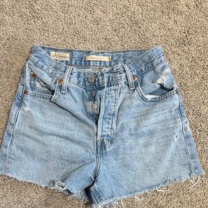 Levi's Light Blue Jean Shorts